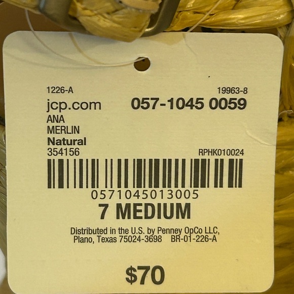 NIB-With Tags A.N.A. Merlin wedge sandals with a natural raffia upper - Picture 8 of 10